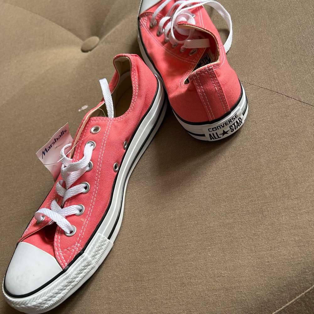 Converse Women's Athletic Shoes in Pink and White